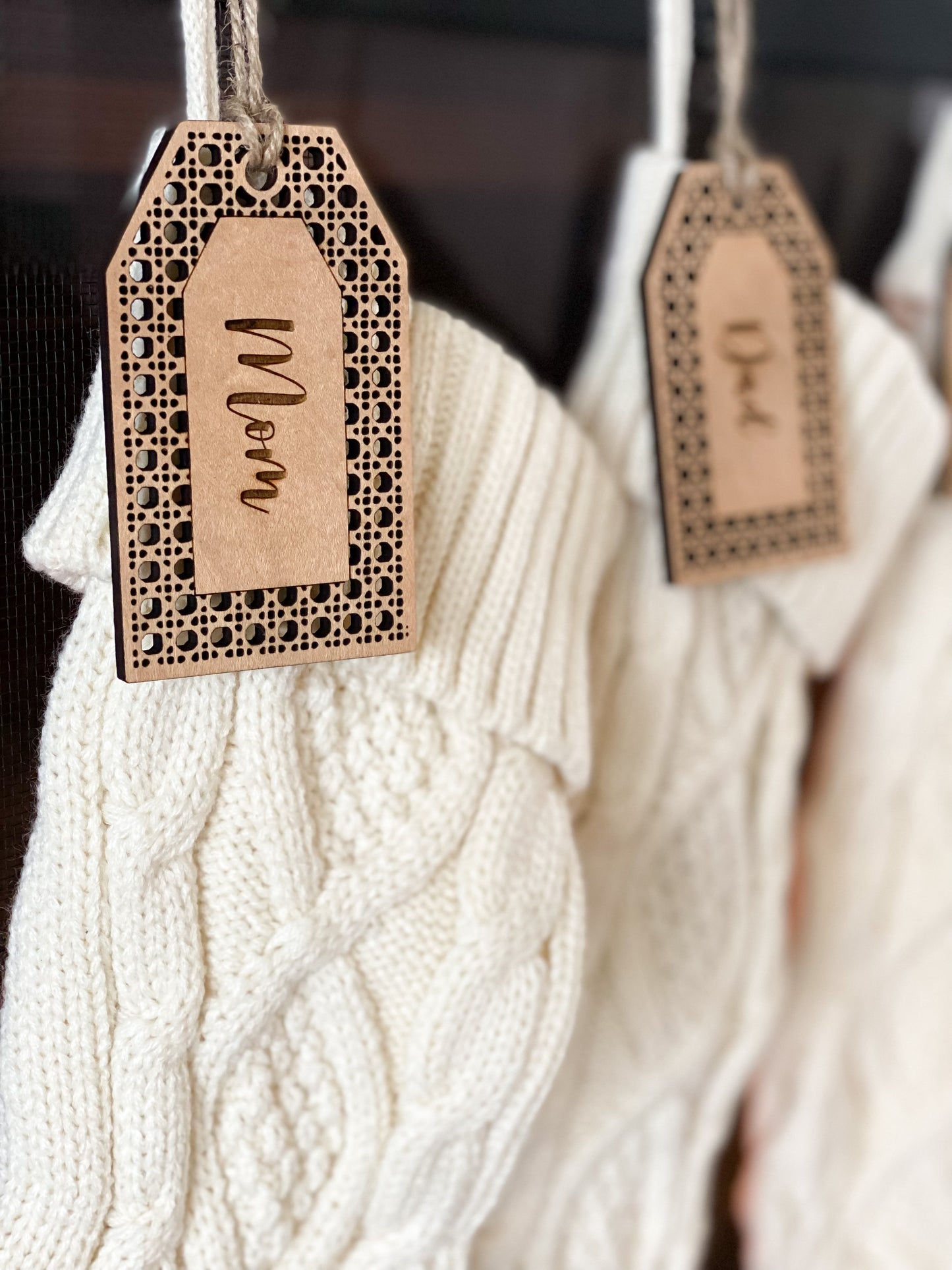 Rattan Stocking Tag