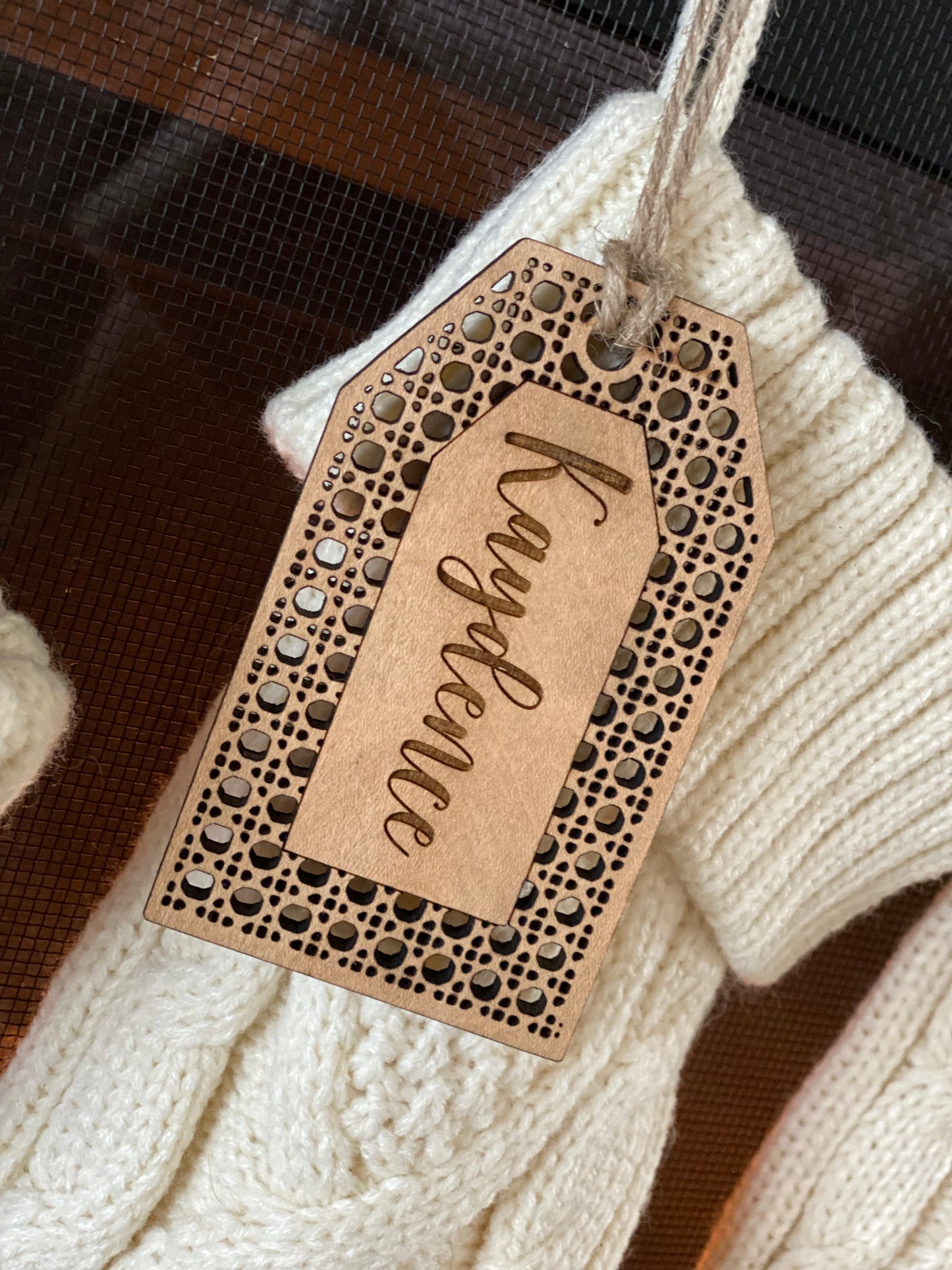 Rattan Stocking Tag
