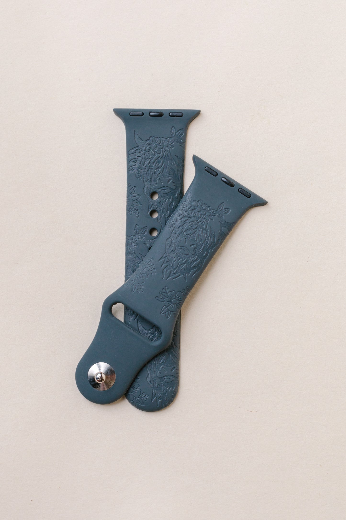Floral Highland Cow Watchband