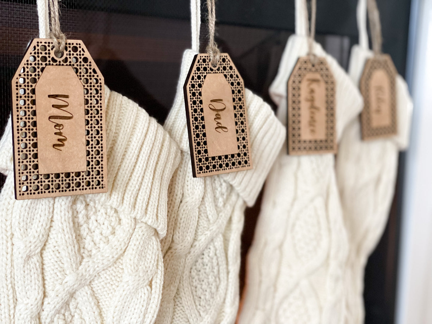Rattan Stocking Tag